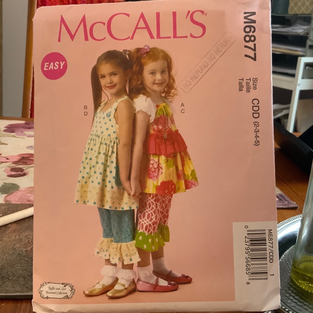 McCALL’S Sewing Pattern - Girls 2, 3, 4, 5